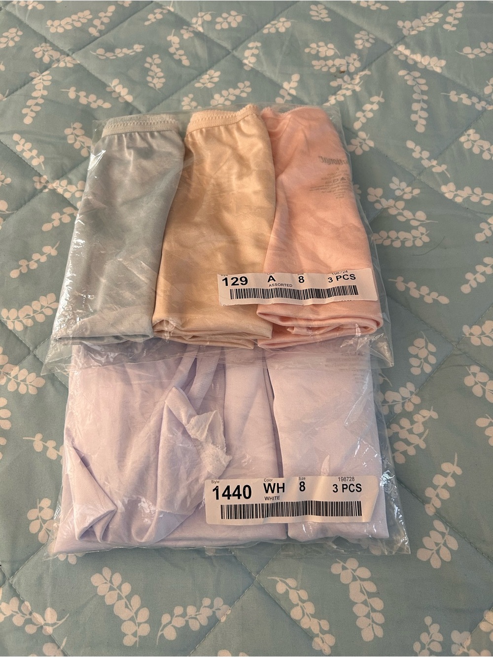 National Nylon Panties High Waisted Cotton Lined Crotch Style 129 BOGO Sz 8 New